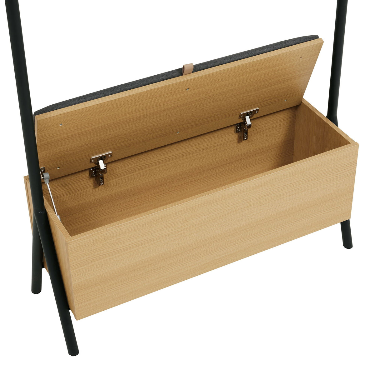 Paloma - Open Hanging Closet With Storage - Light Oak