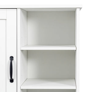 Laundry Cabinet with Doors and Shelf, Tilt-Out Laundry Hamper, Multiple Storage Space