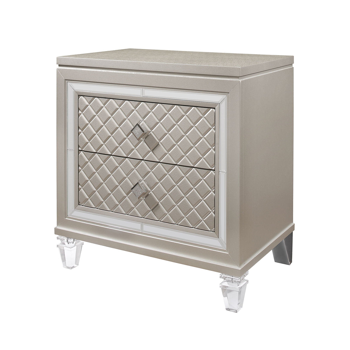 Cross - Glam Nightstand - Champagne