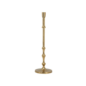 D5x19' Slender Aluminum Taper Candle Holder with Bead Accents, Bronze