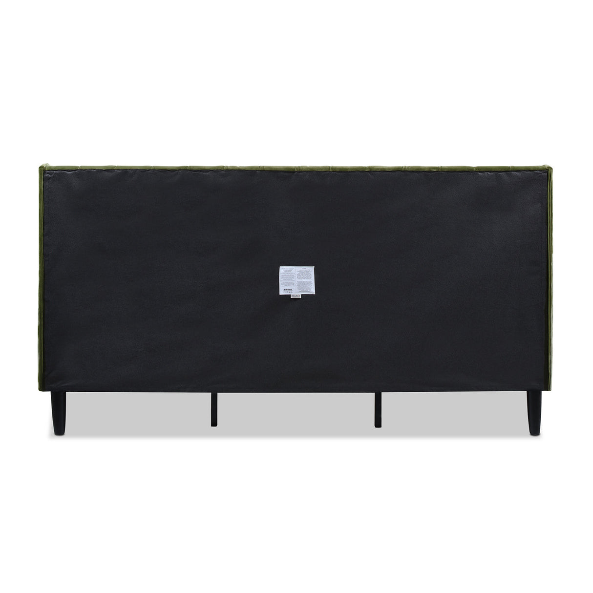 Aspen Vertical Tufted Headboard Platform Bed Set, King, Olive Green Performance Velvet