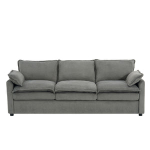 Modern 3 Seater Sofa With Side Storage Pockets For Living Room