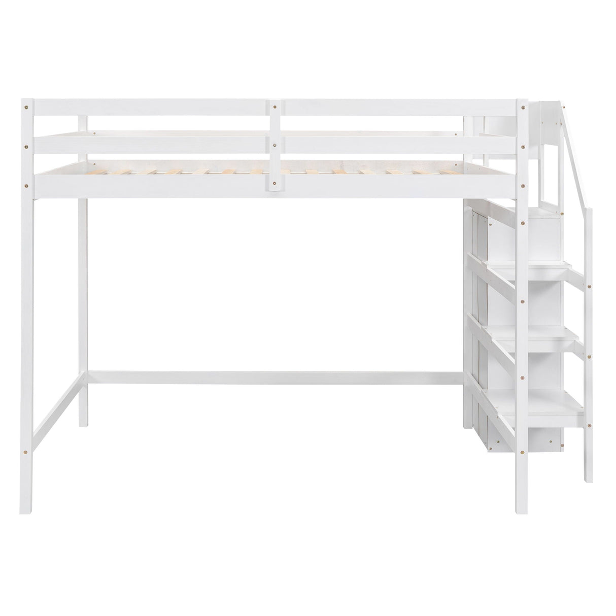 Loft Bed With Built In Storage Wardrobe And Staircase