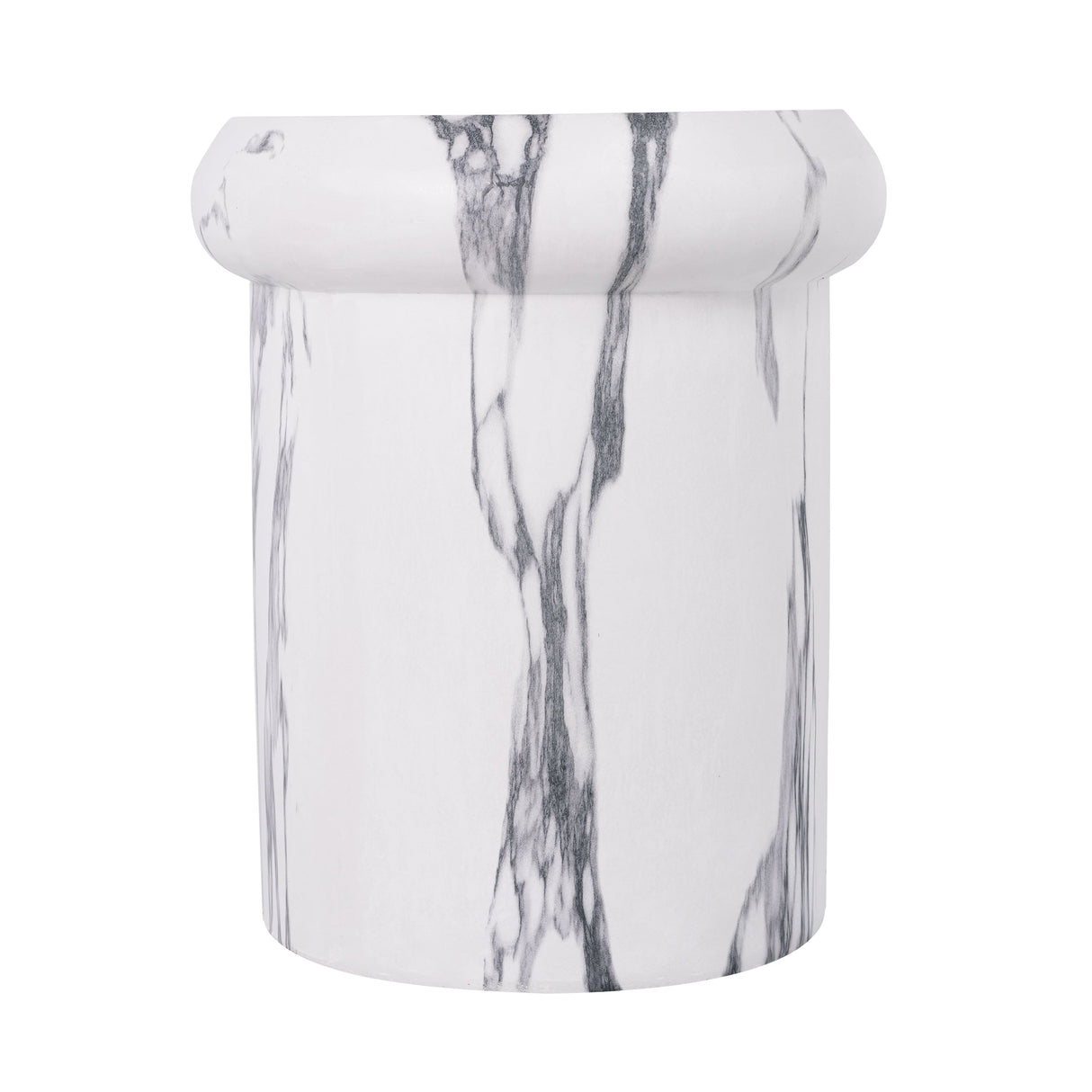 18.11"H Sculptural MGO Side Table
