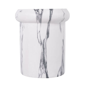 18.11"H Sculptural MGO Side Table