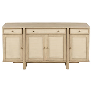 Kailani 4-door Cane Sideboard Buffet Cabinet Beige Oak