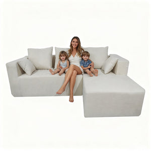 Modular Corner Sofa With Soft Fabric