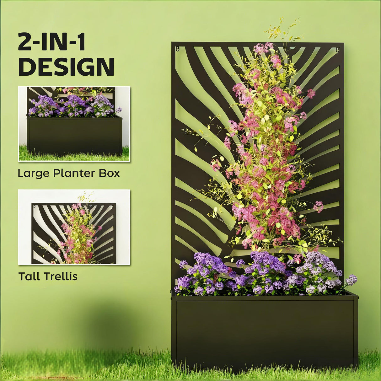 Freestanding and Wall Mounted Raised Garden Bed Planter