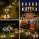 8-Pack Solar Pathway Lights – Motion Sensor, IPX5 Waterproof, Warm/Yellow LED