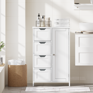 Bathroom Storage Cabinet with 4 Drawers and 1 Door