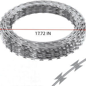 Galvanized Barbed Wire Fence Roll, Security Fencing With Sharp Razor Edges