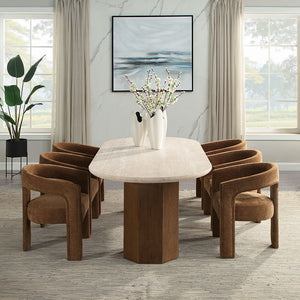 Leonardo - Arm Chair (Set of 2) - Brown Linen
