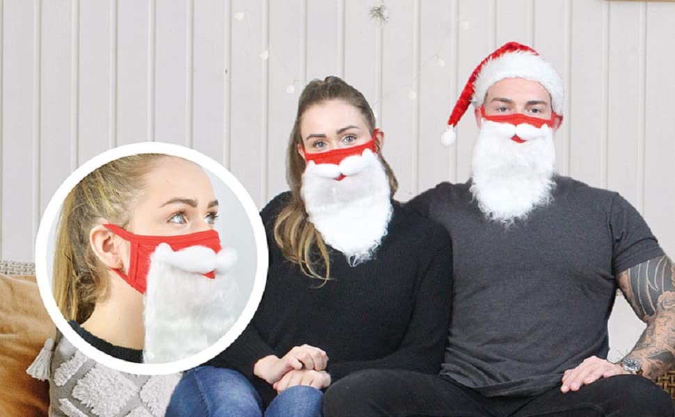 3-Pack Santa Beard Face Mask