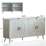 Modern Lacquered 4 Door Wooden Cabinet
