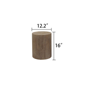 Set of 3, Rounded Wood Coffee Tables, End Tables, Plant Stands,Decorative Accent Pieces - Rustic Wood Finish