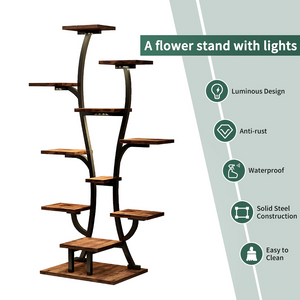 Vase Shape Plant Stand Indoor with Grow Lights