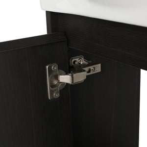 Modern Bathroom Vanity With Ceramic Basin, Wall Mounted Floating Sink Combo, Storage Cabinet