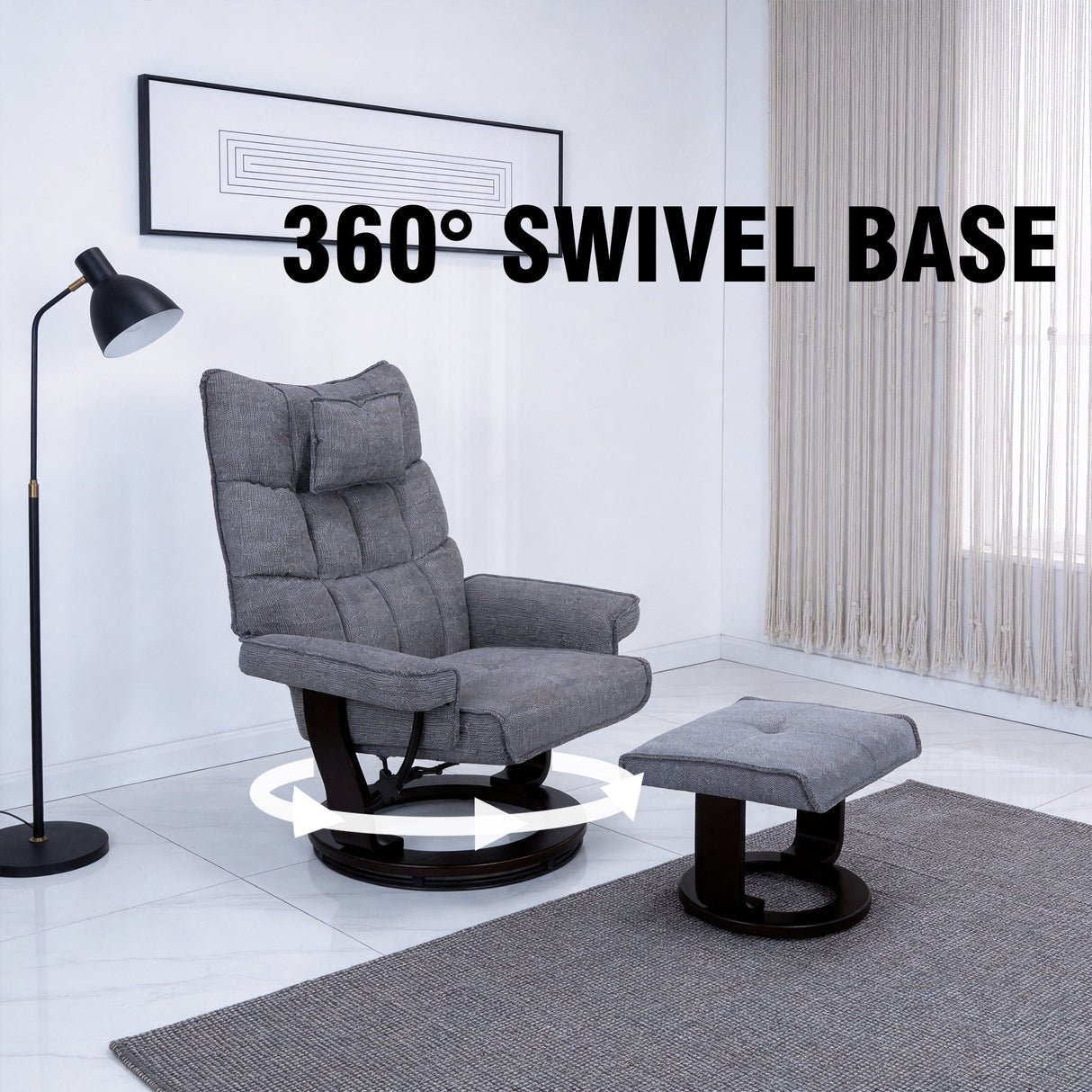 8-Point Massage Recliner with Ottoman