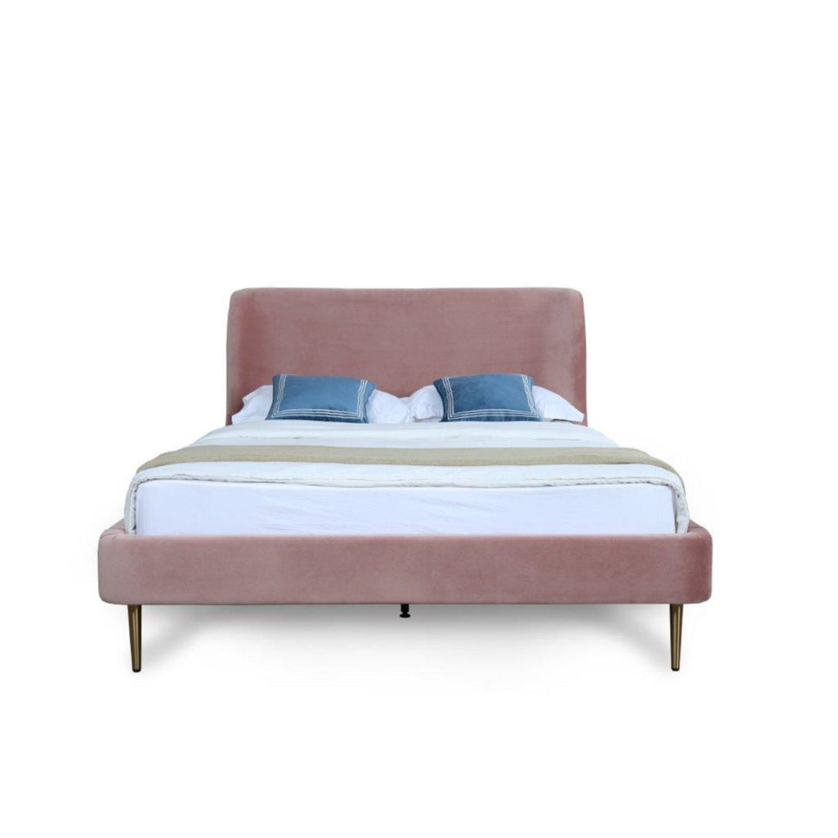 Heather - Upholstered Bed With Curved Headboard