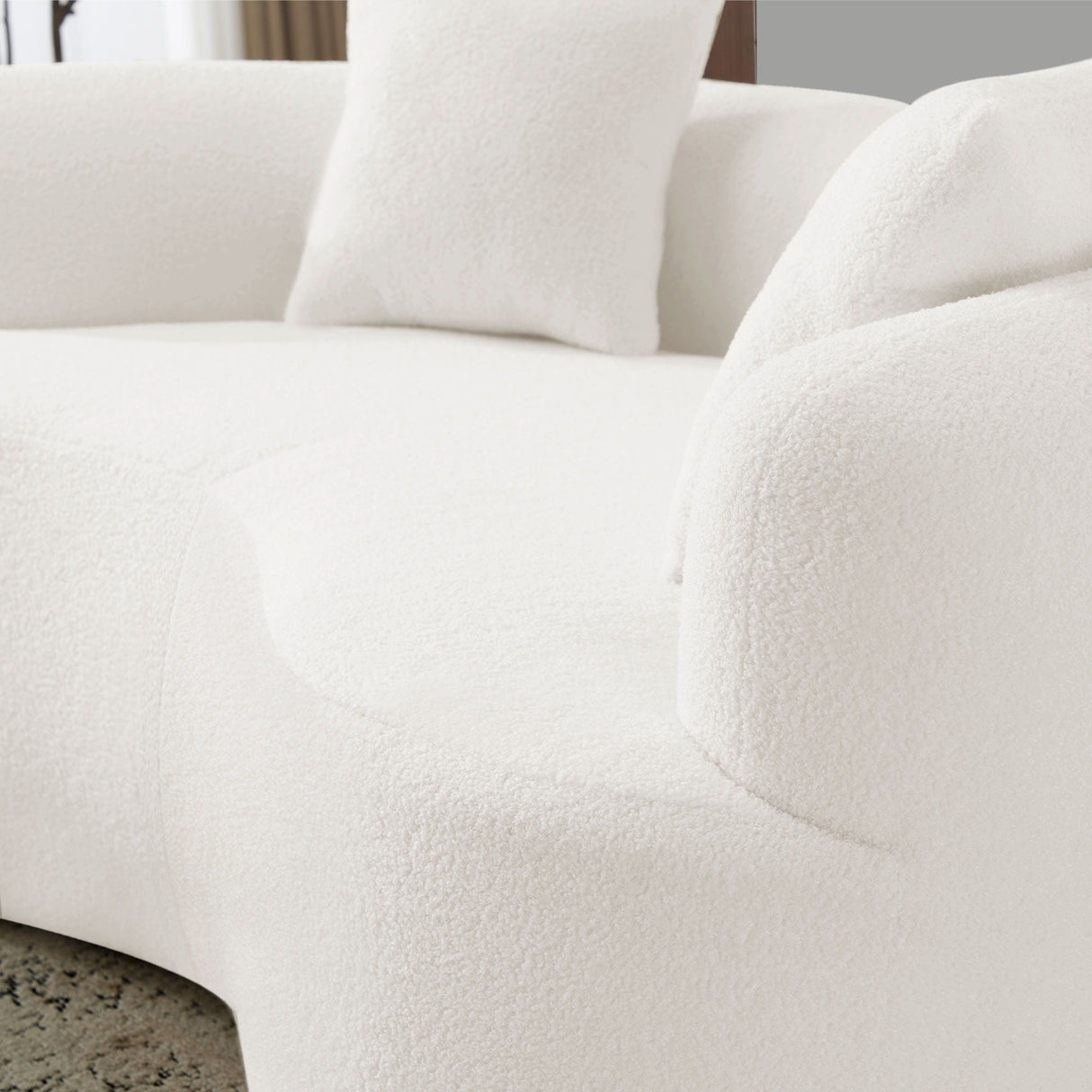 Modern Curved Loveseat