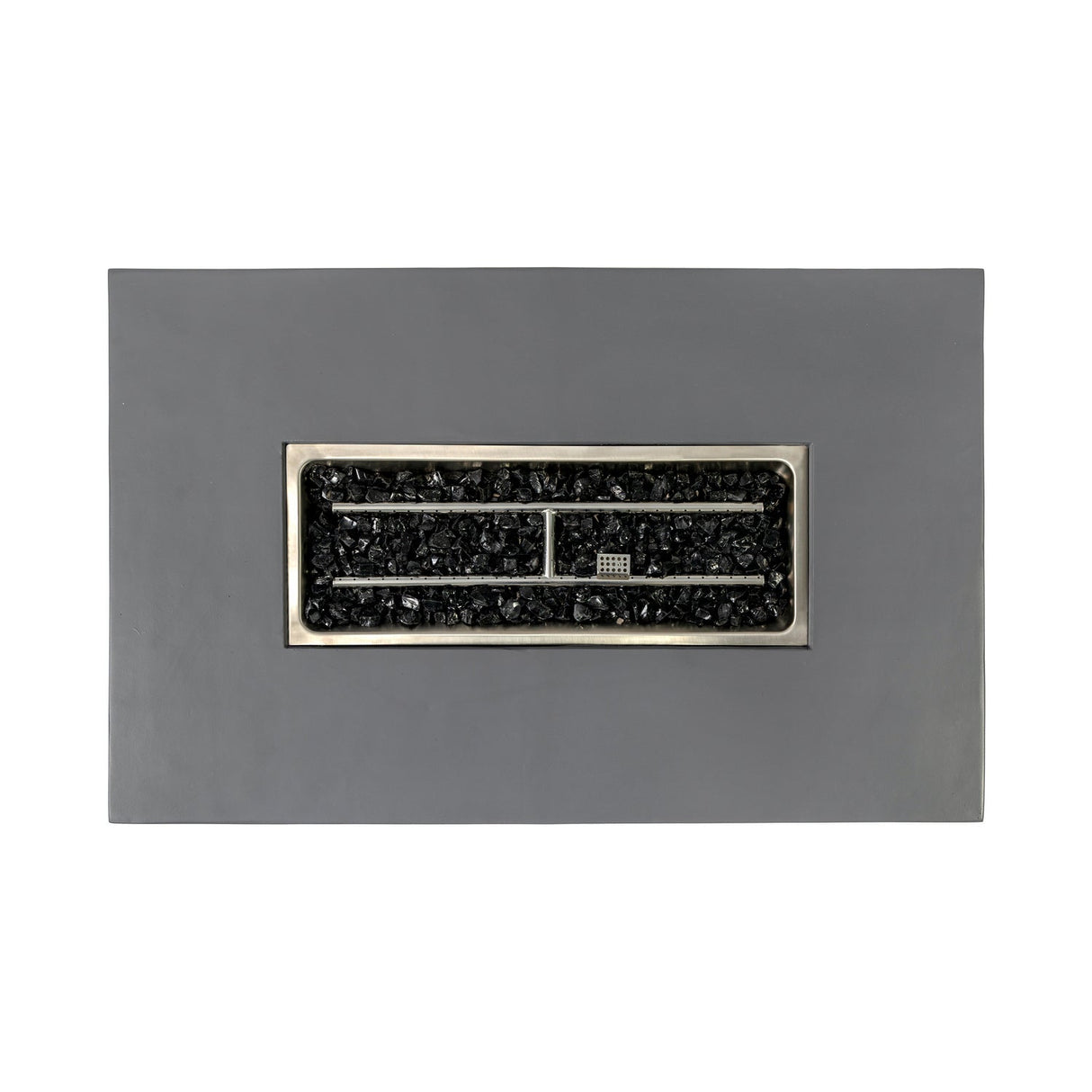 Volon Modern Rectangular Fire Pit Table in Light Gray