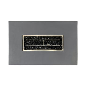 Volon Modern Rectangular Fire Pit Table in Light Gray