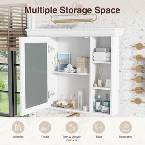 Wall Mounted Bathroom Storage Cabinet With Mirror Door