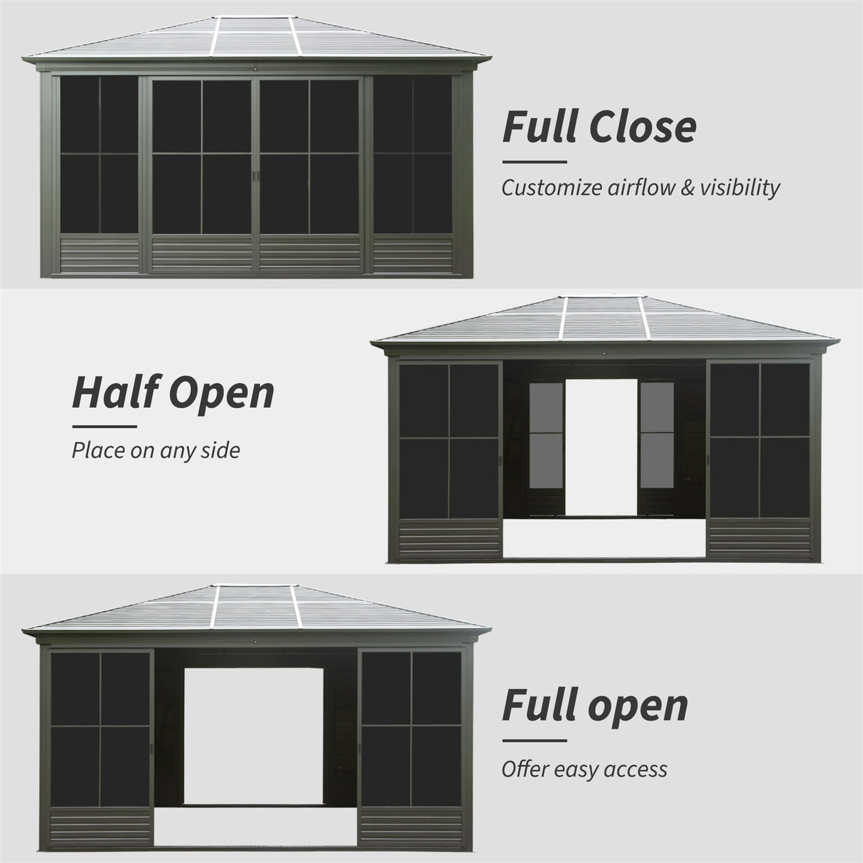 12x14FT Outdoor Sunroom Gazebo