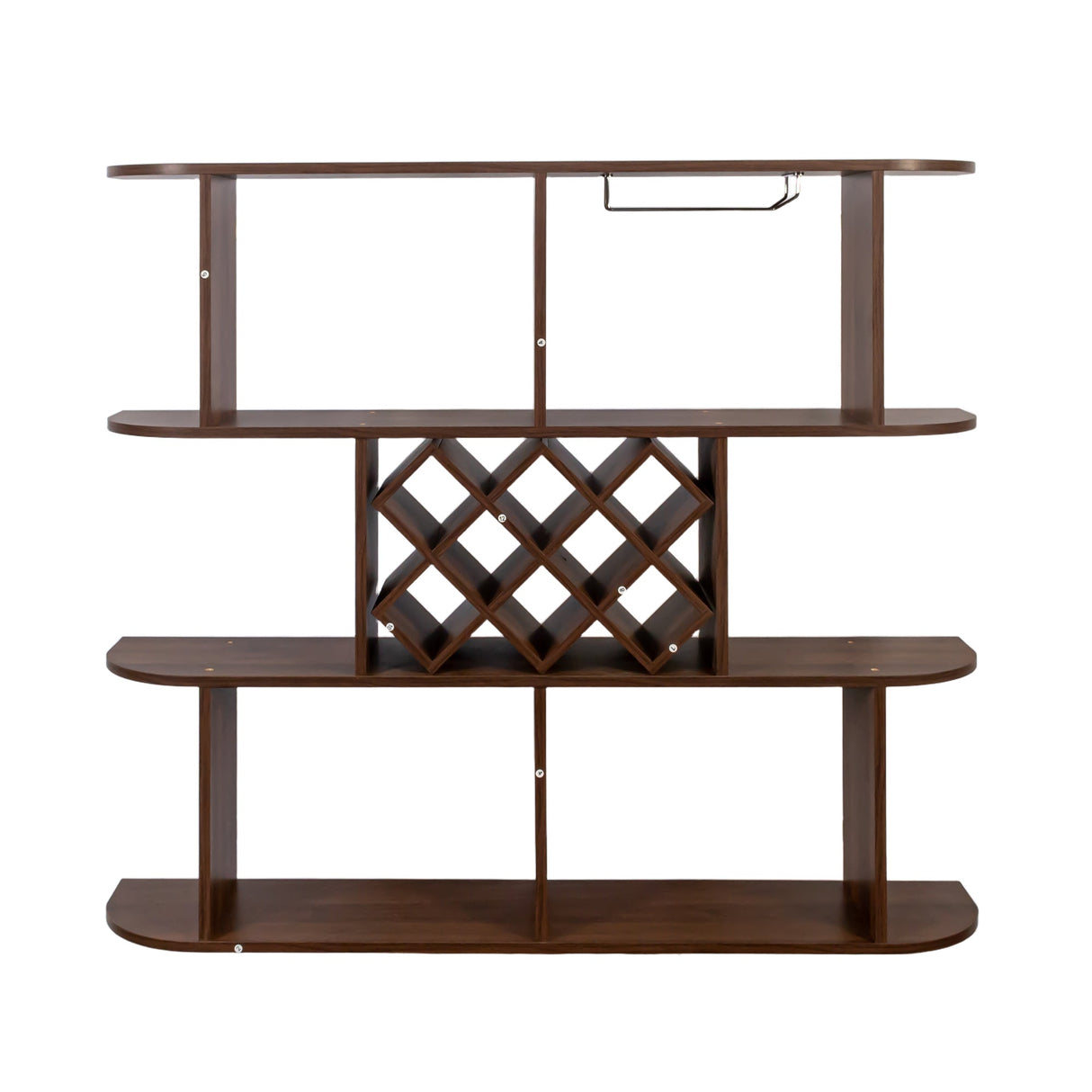 Large Wall Mounted 3 Tier Rustic Bottle Wine Rack