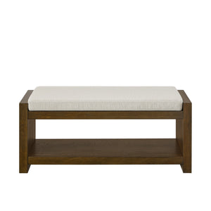 40" Accent Bench with Lower Shelf Shoe Rack