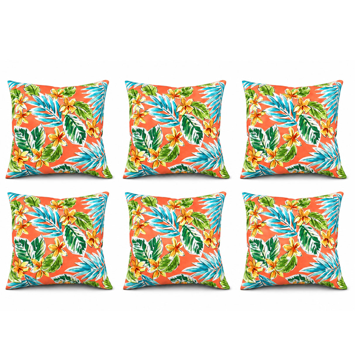 6 Pack Outdoor Pillow Covers - 18x18 Inch