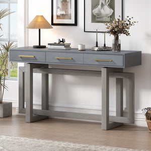 U_STYLE Elegant Console Table with Three Drawers