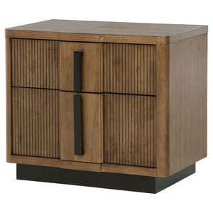 Terrace 2-drawer Nightstand Bedside Table Ash Brown