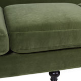 Alana lawson three-cushion tightback sofa, olive green performance velvet