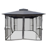 Gazebo tent with double roof & mosquito net