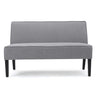 Contemporary Loveseat With Upholstered Fabric And Birch Wood Legs