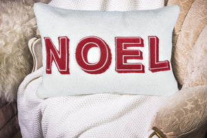 Noel Christmas Throw Pillow with Insert