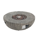 Patio MGO Propane Fire Pit, 30,000 BTU, Light Grey