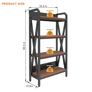 56.30'' Bakers Rack with 4-Level Storage Shelves