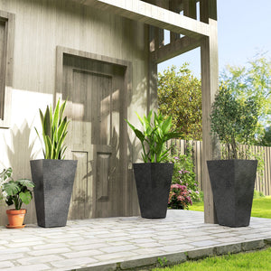 Outsunny 28" Tall Planters, Set of 3
