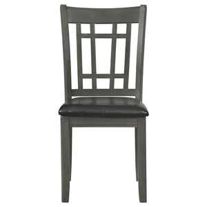 Ingall - 5 Piece Set With Storage Table And Upholstered Chairs - Medium Gray