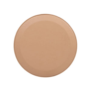 Mode - Leatherette Round C-Shaped Sofa Side Table - Saddle Brown