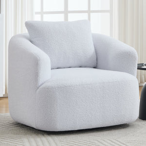 360° Swivel Round Upholstered Comfy Chair