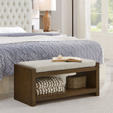 40' Accent Bench with Lower Shelf Shoe Rack