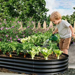 Galvanized Raised Garden Bed 8x4x1ft