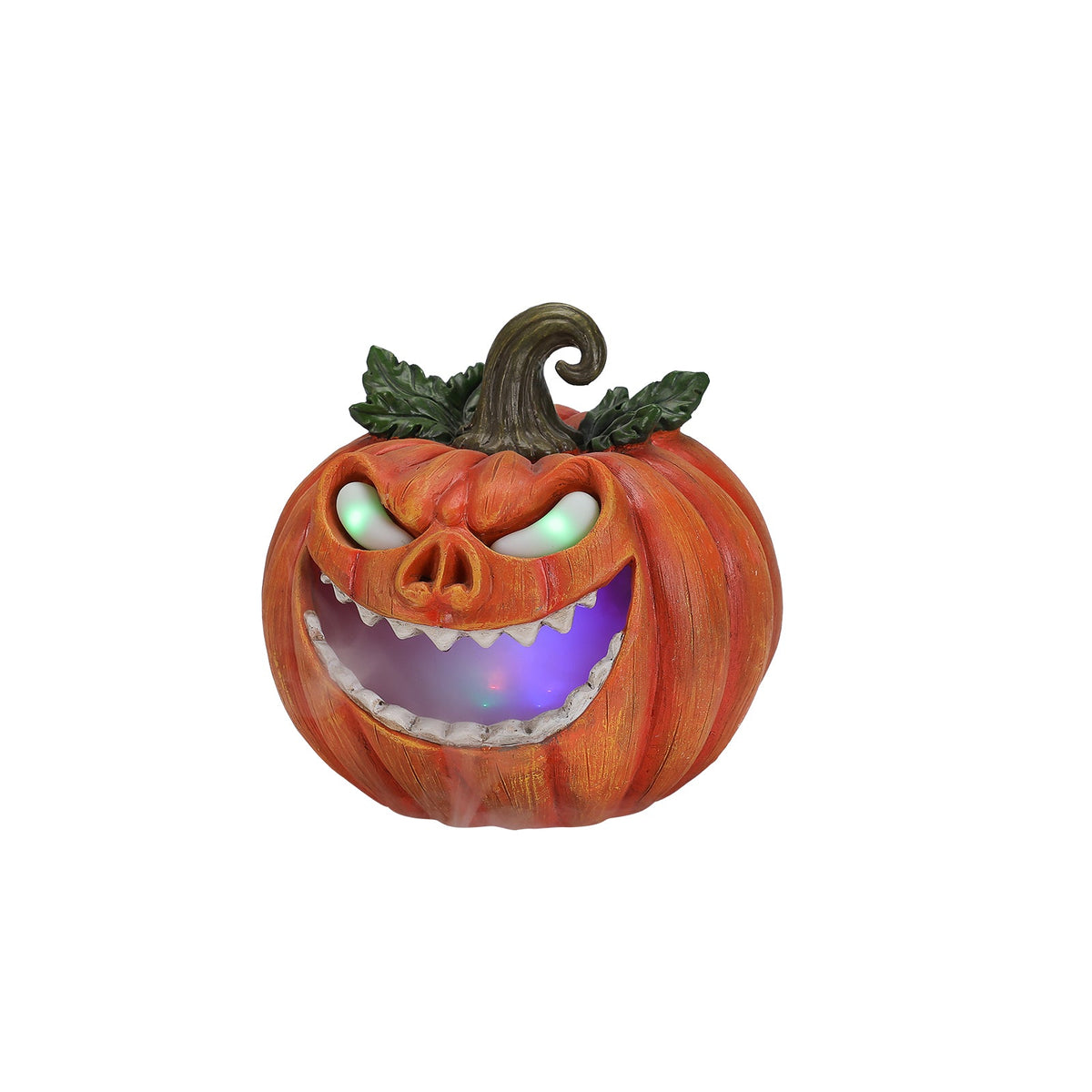 Halloween Pumpkin Monster Mist Sprayer, LED Light Up Fogger Figurine