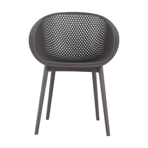 2 Piece Durable Single Chair With Hollow Out Design