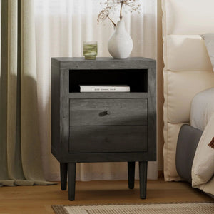 Nystrom - Mid Century Modern 2 Drawer Nightstand