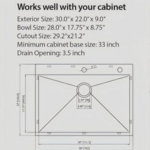 Topmount Stainless Steel Kitchen Sink