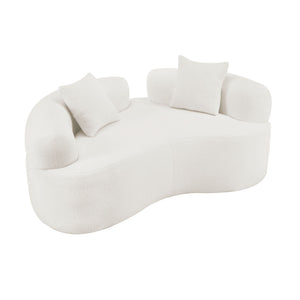 Modern Curved Loveseat